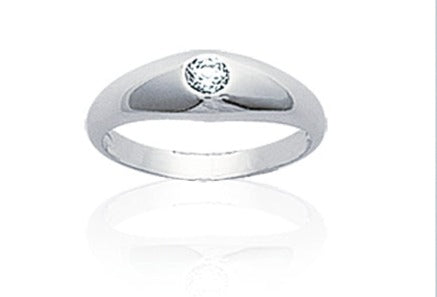 Deniz - Chevalière empierrée en Argent - Yasmeen Jewelry