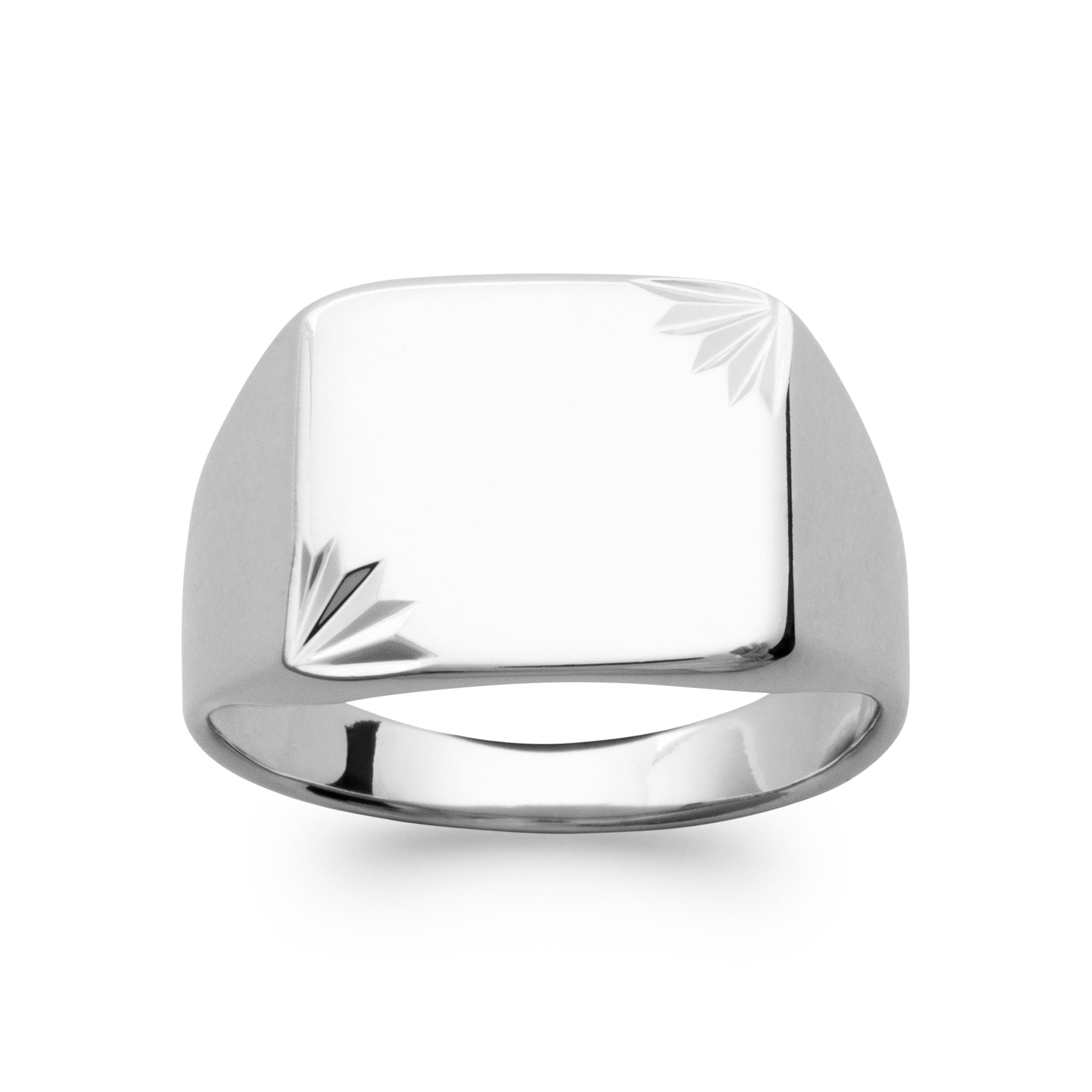 Zael - Chevalière rectangle en Argent - Yasmeen Jewelry