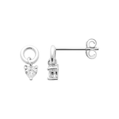 Aphrodite - Boucles d’oreilles cœur en Argent - Yasmeen Jewelry