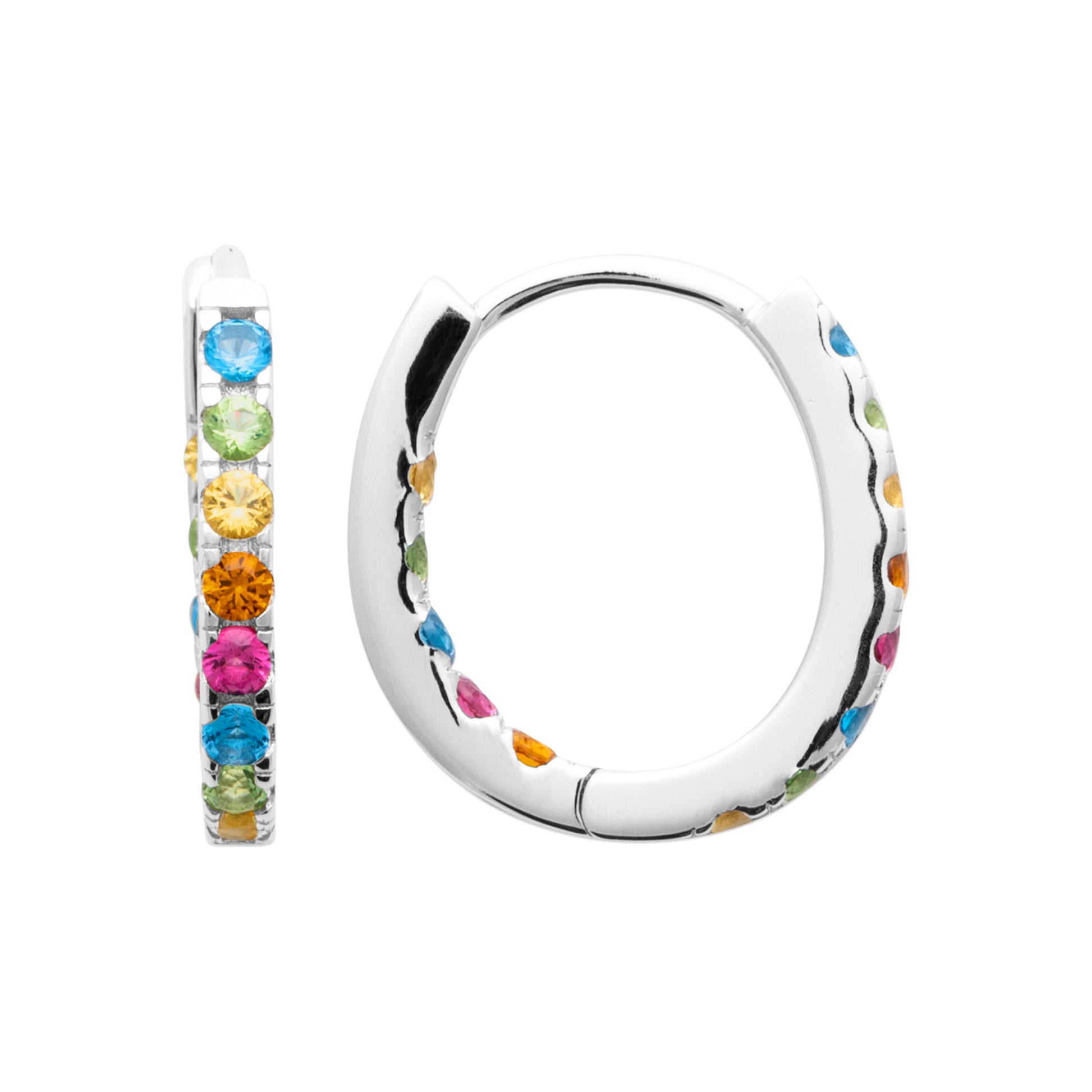 Baya - Boucles d'oreilles colorées en Argent - Yasmeen Jewelry