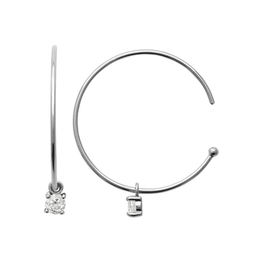 Nej - Créoles en Argent - Yasmeen Jewelry
