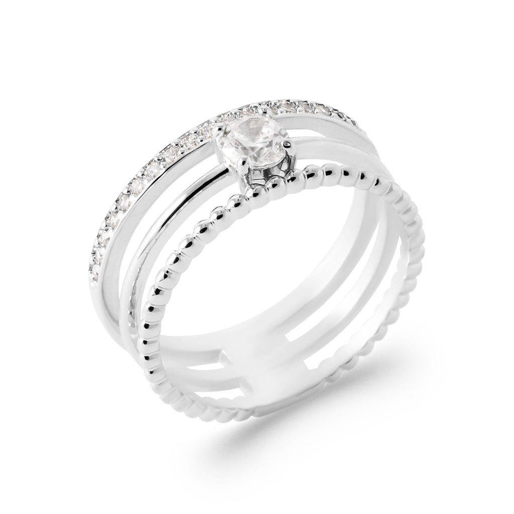 Sina - Bague alliance en Argent - Yasmeen Jewelry