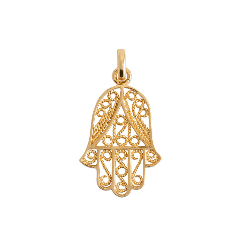 Fatma - Gold Plated Hand Pendant