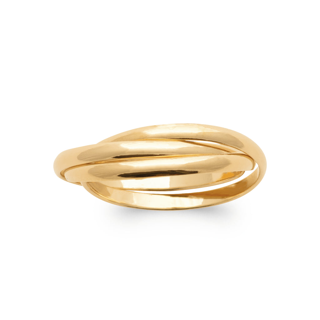 Triple alliance- Bague en Plaqué Or - Yasmeen Jewelry