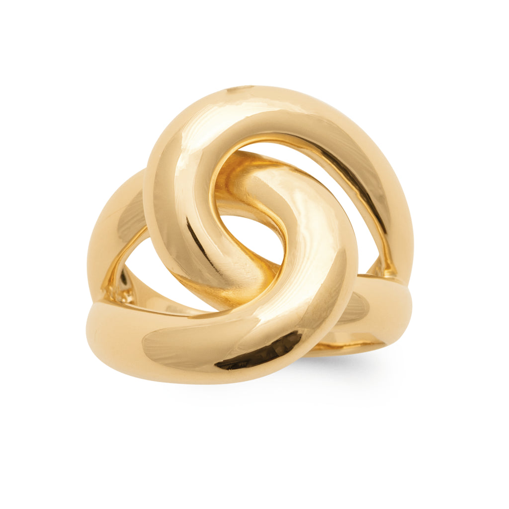 Line - Bague entrelacée en Plaqué Or - Yasmeen Jewelry