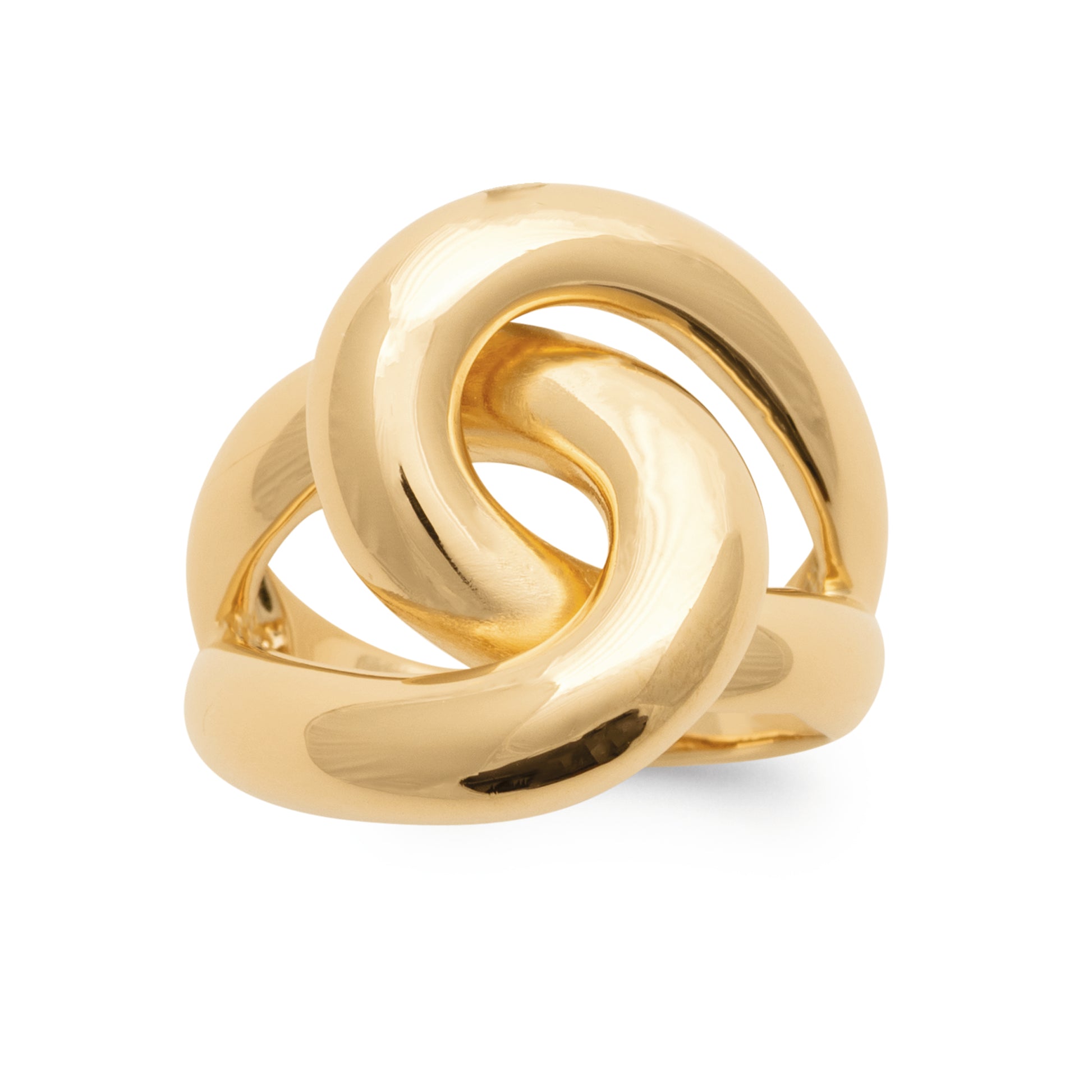 Line - Bague entrelacée en Plaqué Or - Yasmeen Jewelry