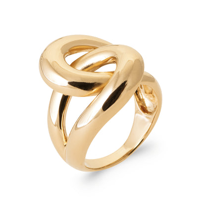 Line - Bague entrelacée en Plaqué Or - Yasmeen Jewelry