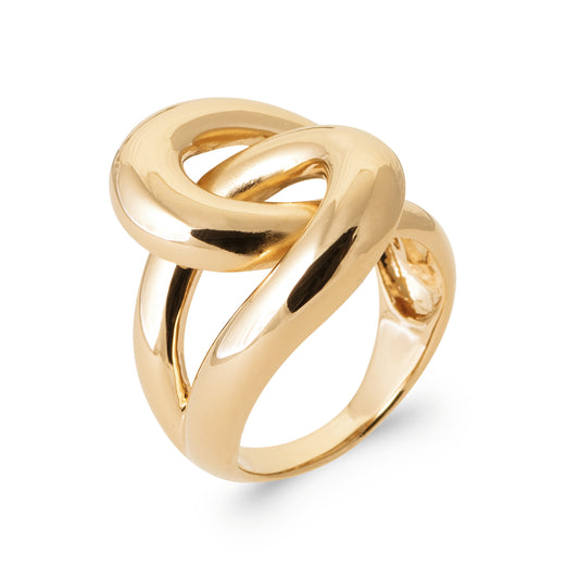 Line - Bague entrelacée en Plaqué Or - Yasmeen Jewelry