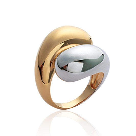 Anne - Bague en Plaqué Or Bicolore