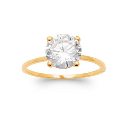 Elle - Solitaire en Plaqué Or - Yasmeen Jewelry