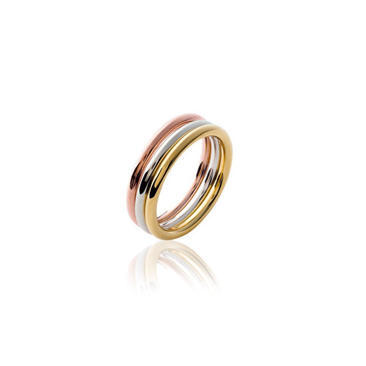 Triple alliance- Bague en Argent tricolore - Yasmeen Jewelry
