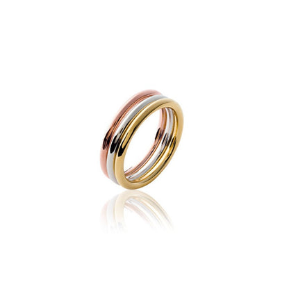 Triple alliance- Bague en Argent tricolore - Yasmeen Jewelry