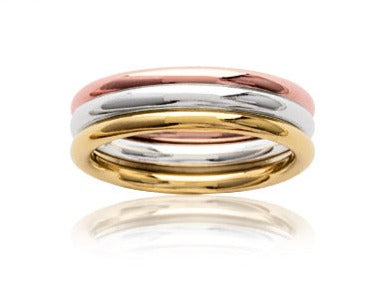 Triple alliance- Bague en Argent tricolore - Yasmeen Jewelry