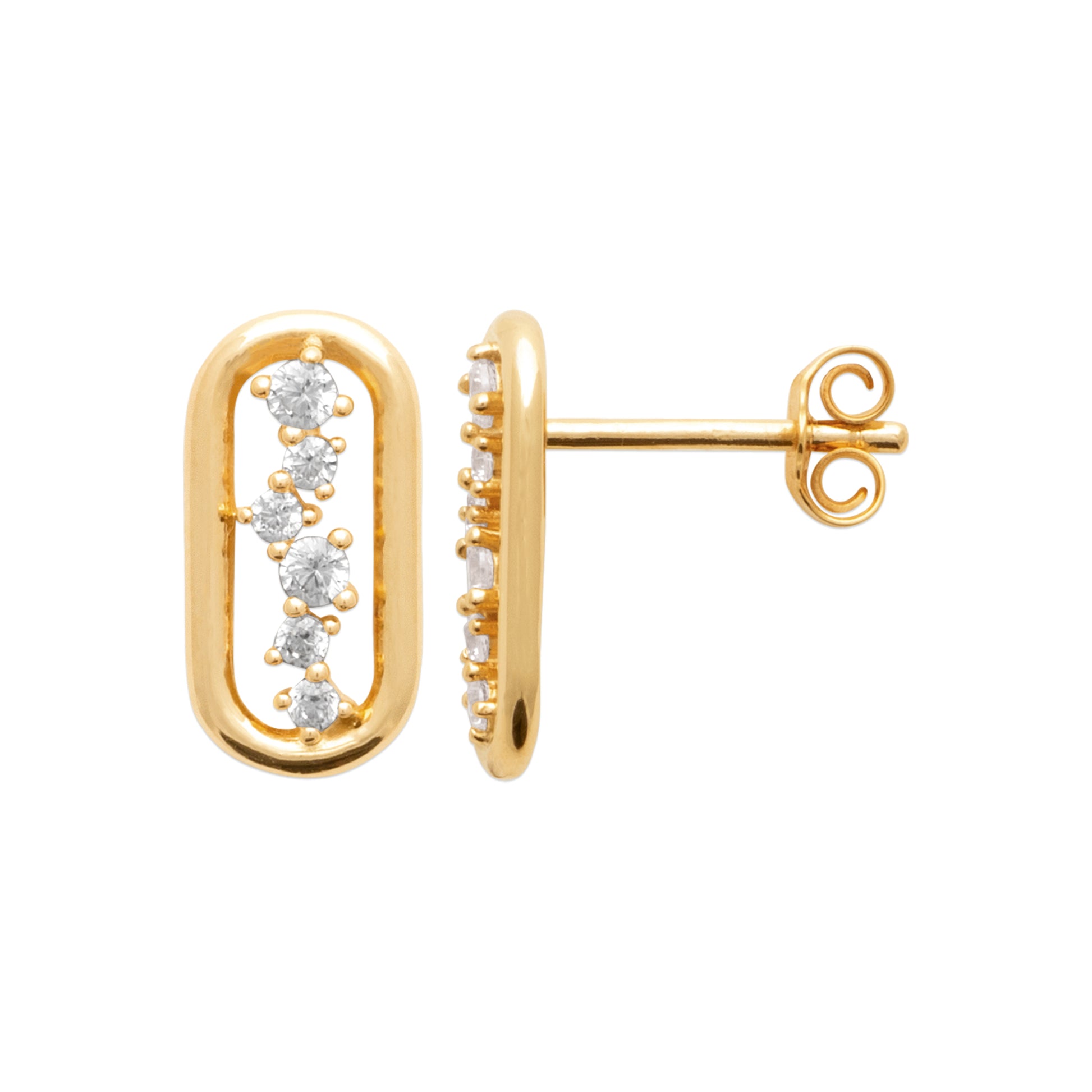Estrella - Boucles d'oreilles en Plaqué Or - Yasmeen Jewelry
