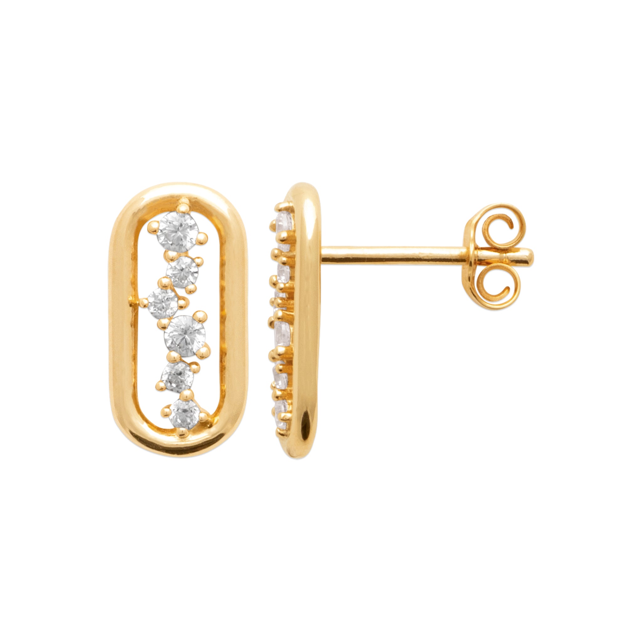 Estrella - Boucles d'oreilles en Plaqué Or - Yasmeen Jewelry