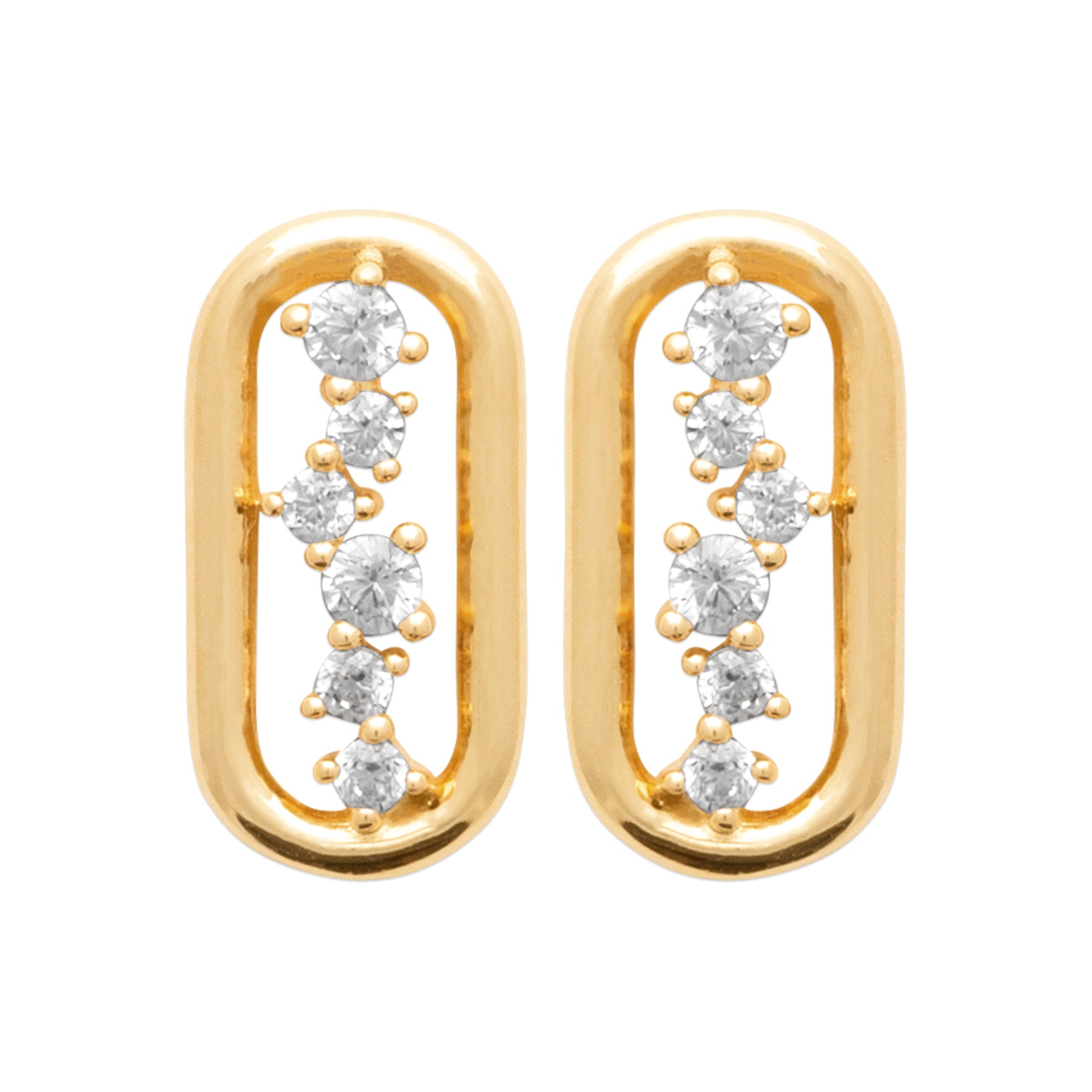 Estrella - Boucles d'oreilles en Plaqué Or - Yasmeen Jewelry