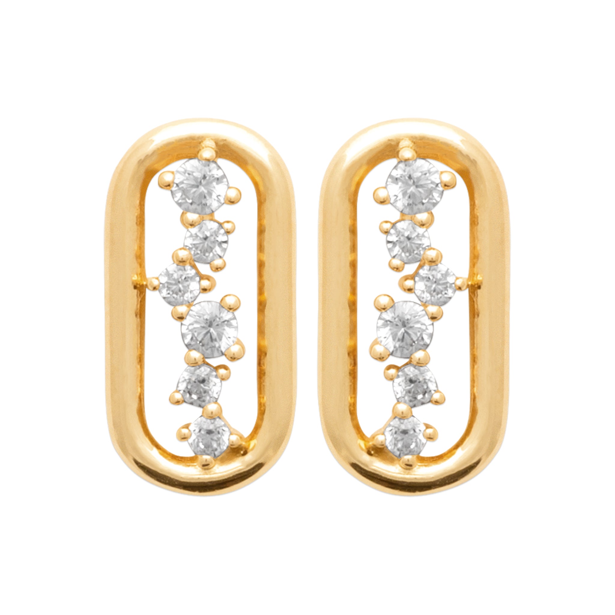 Estrella - Boucles d'oreilles en Plaqué Or - Yasmeen Jewelry