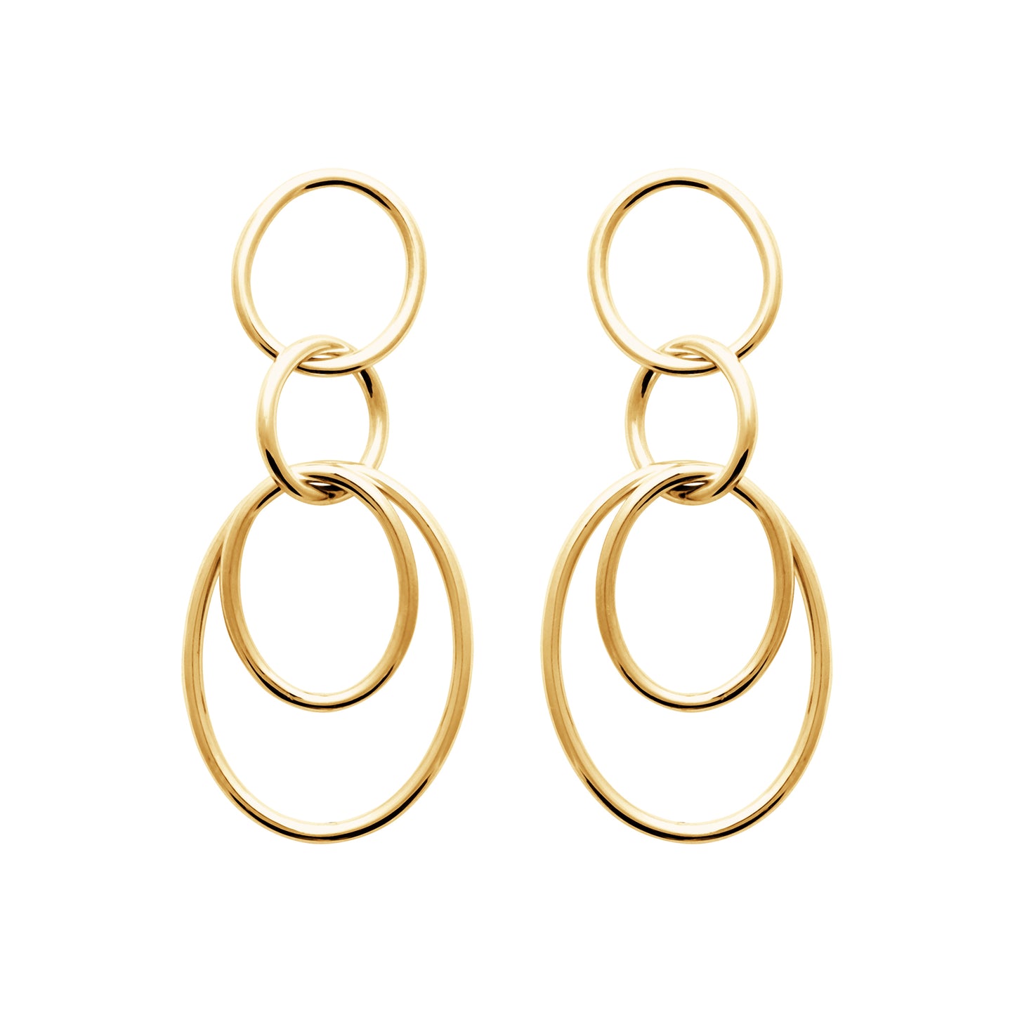 Auriane - Boucles d'oreilles maillon en Plaqué Or - Yasmeen Jewelry