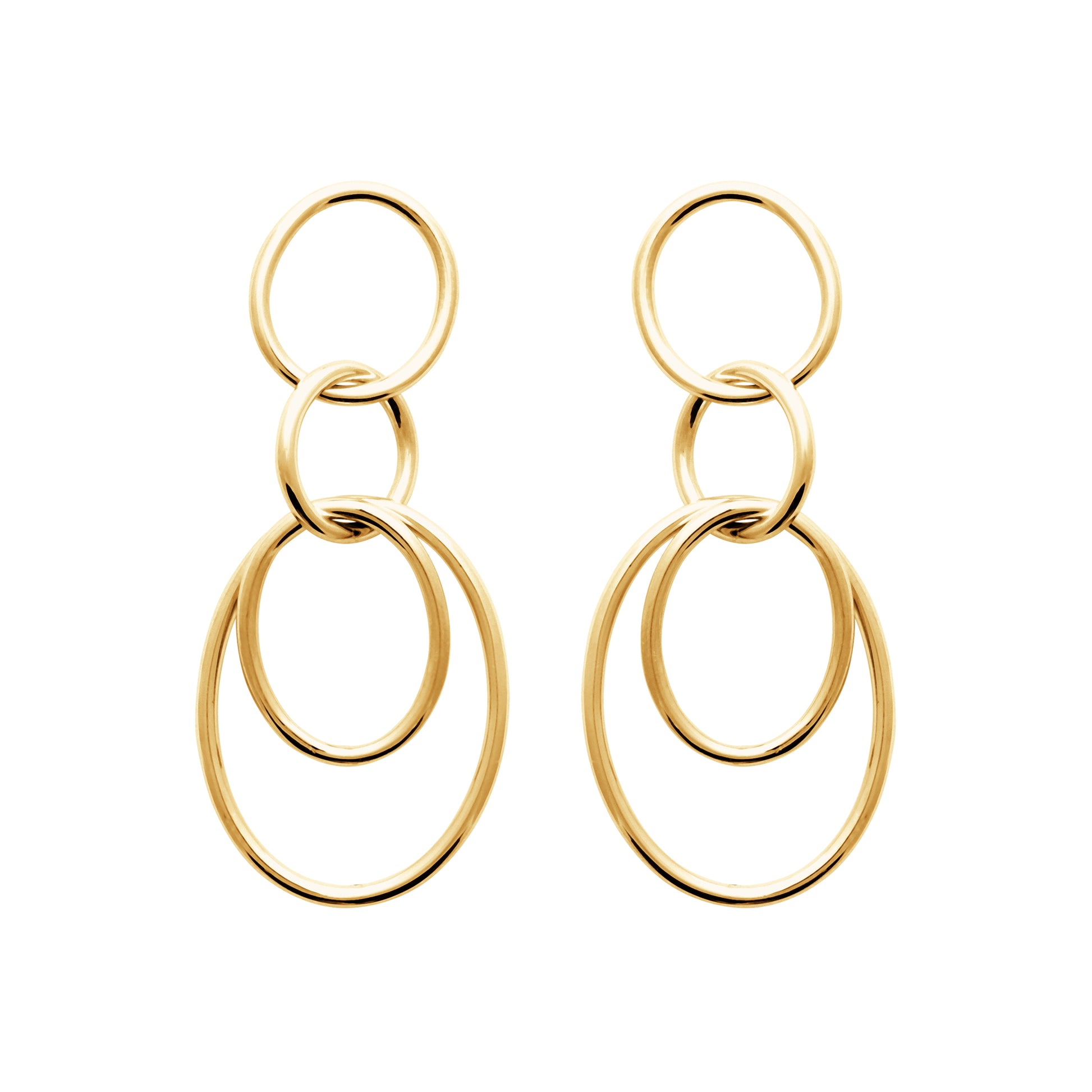 Auriane - Boucles d'oreilles maillon en Plaqué Or - Yasmeen Jewelry