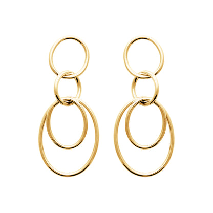Auriane - Boucles d'oreilles maillon en Plaqué Or - Yasmeen Jewelry