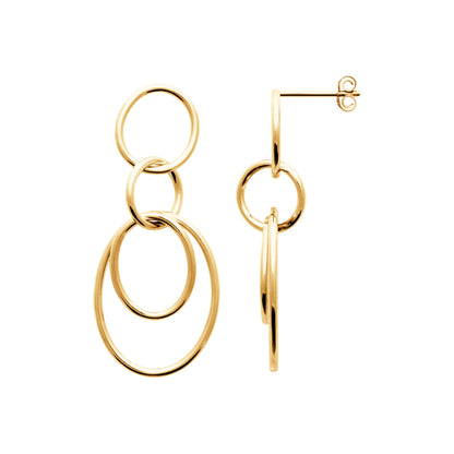 Auriane - Boucles d'oreilles maillon en Plaqué Or - Yasmeen Jewelry