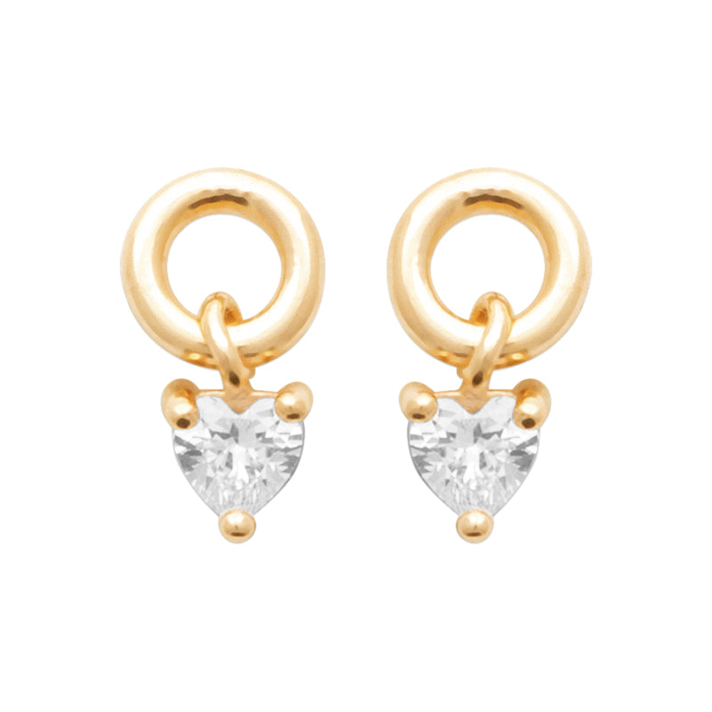 Aphrodite - Boucles d’oreilles cœur en Plaqué or - Yasmeen Jewelry