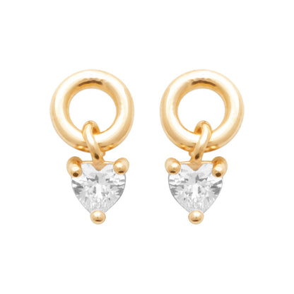 Aphrodite - Boucles d’oreilles cœur en Plaqué or - Yasmeen Jewelry