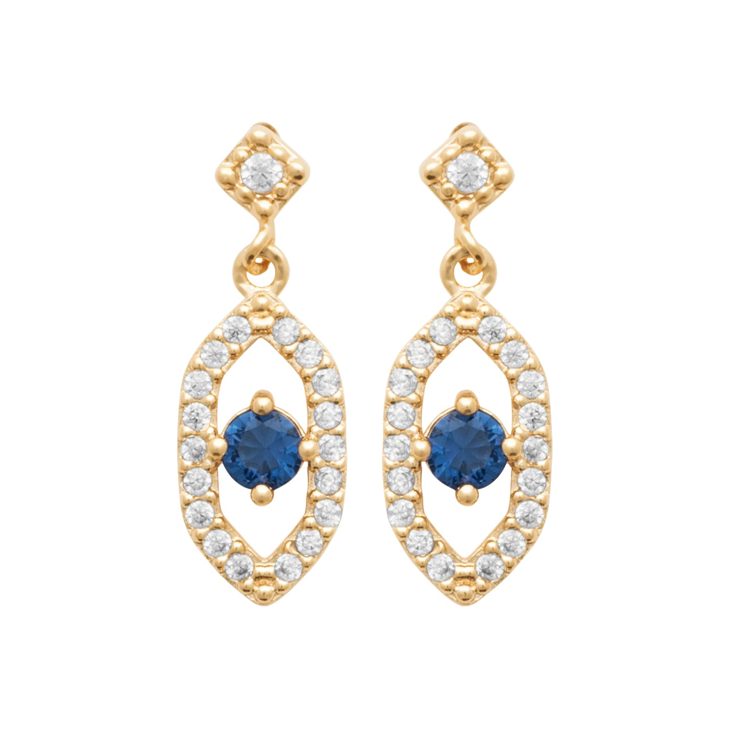 Nazar - Boucles d'oreilles en Plaqué Or - Yasmeen Jewelry