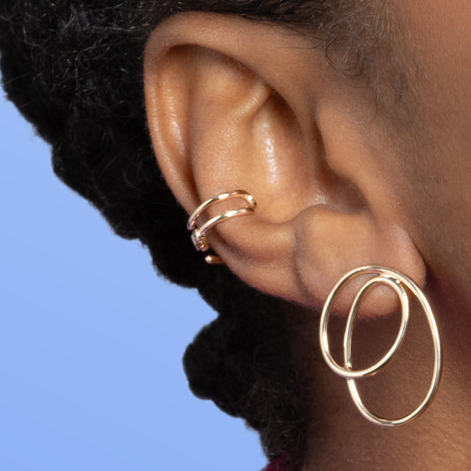 Sina - Earcuff en Plaqué Or - Yasmeen Jewelry