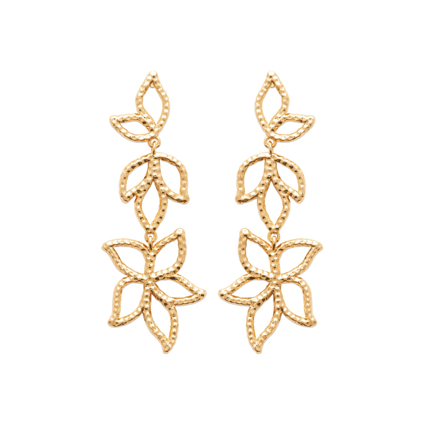 Flora - Boucles d'oreilles en Plaqué Or - Yasmeen Jewelry