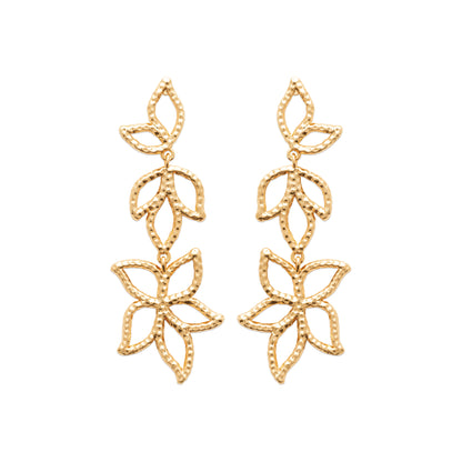 Flora - Boucles d'oreilles en Plaqué Or - Yasmeen Jewelry