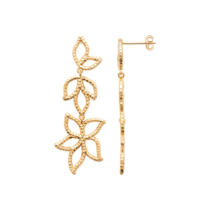 Flora - Boucles d'oreilles en Plaqué Or - Yasmeen Jewelry