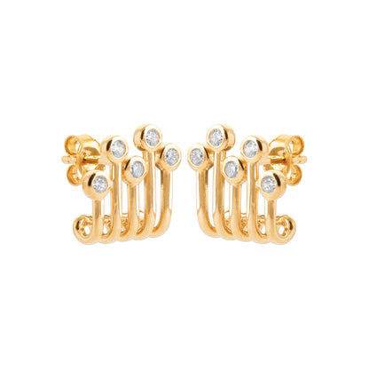 Iris - Boucles d'oreilles en Plaqué Or