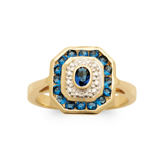 Art Déco n°3 - Bague en Plaqué Or