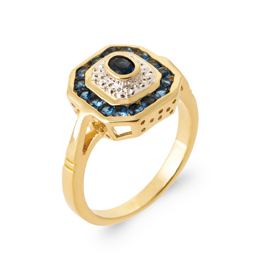 Art Déco n°3 - Bague en Plaqué Or