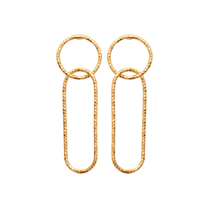 Trombone - Boucles d'oreilles en Plaqué Or - Yasmeen Jewelry