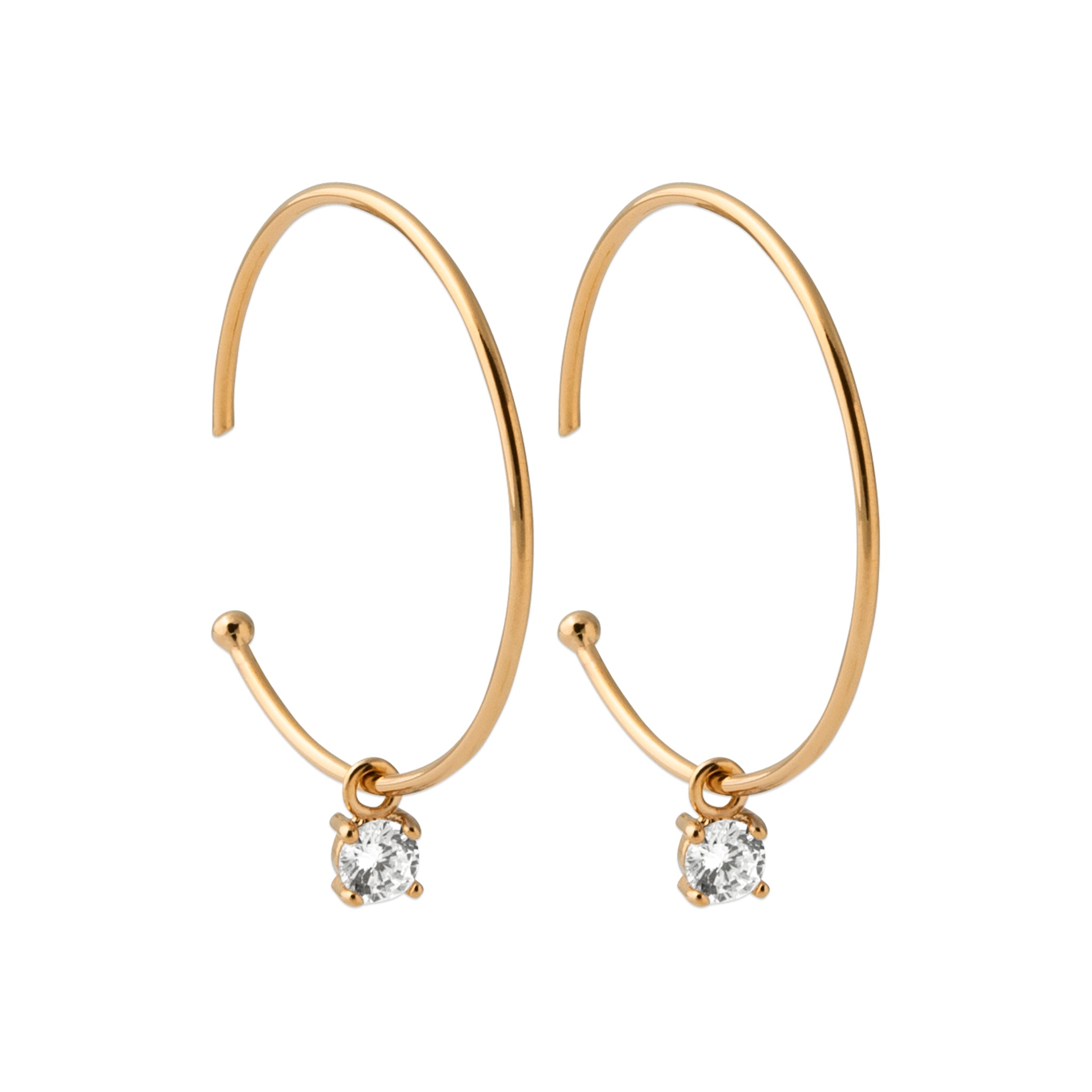 Nej - Créoles en Plaqué Or - Yasmeen Jewelry