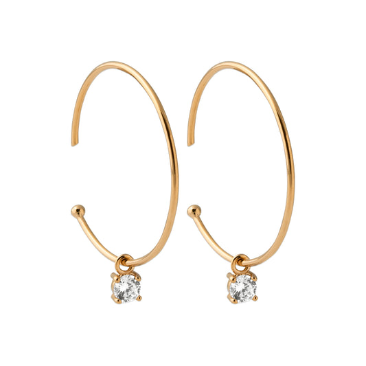 Nej - Créoles en Plaqué Or - Yasmeen Jewelry