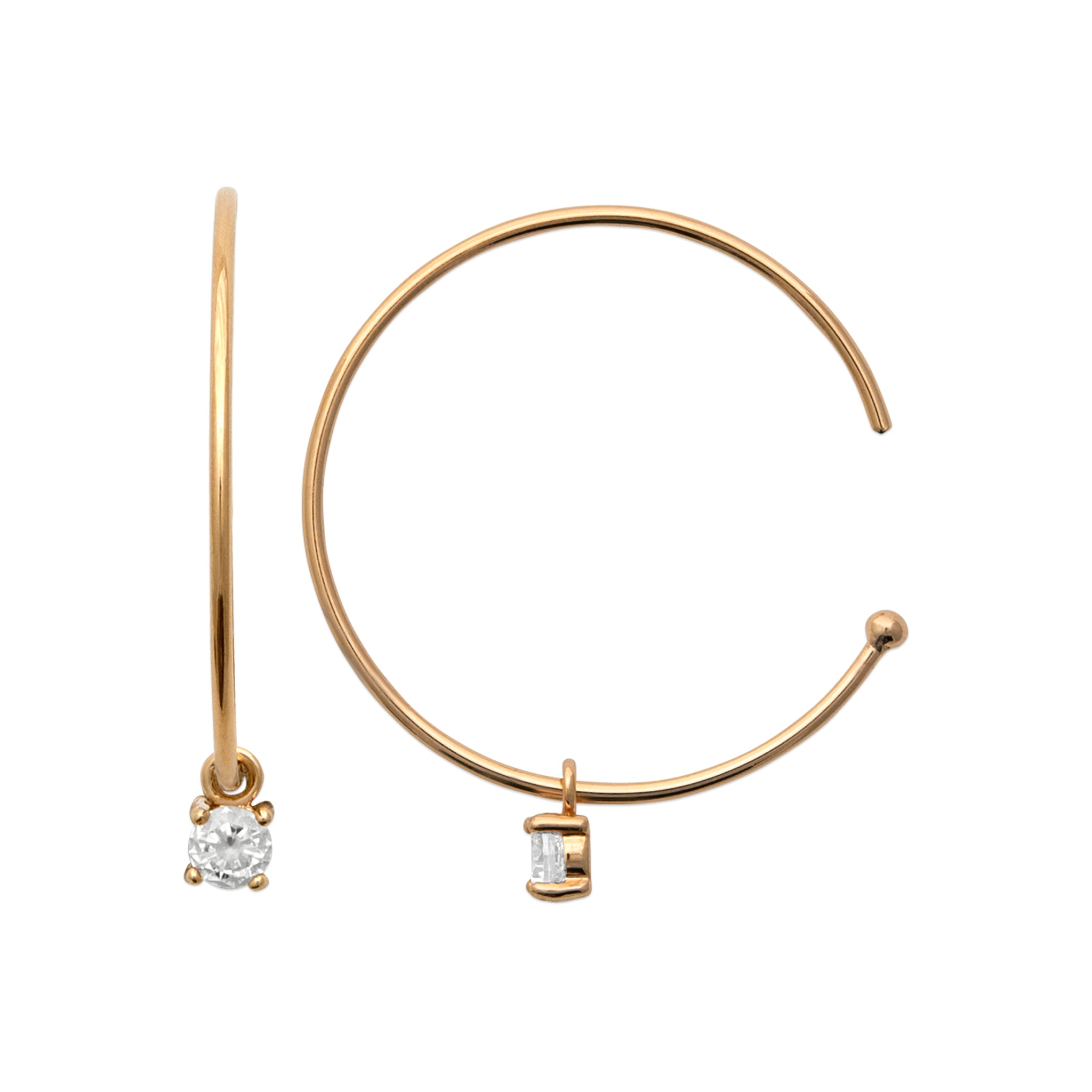 Nej - Créoles en Plaqué Or - Yasmeen Jewelry