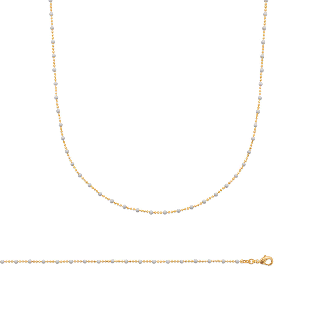 Miyuki - Bracelet perles blanches et Plaqué Or - Yasmeen Jewelry