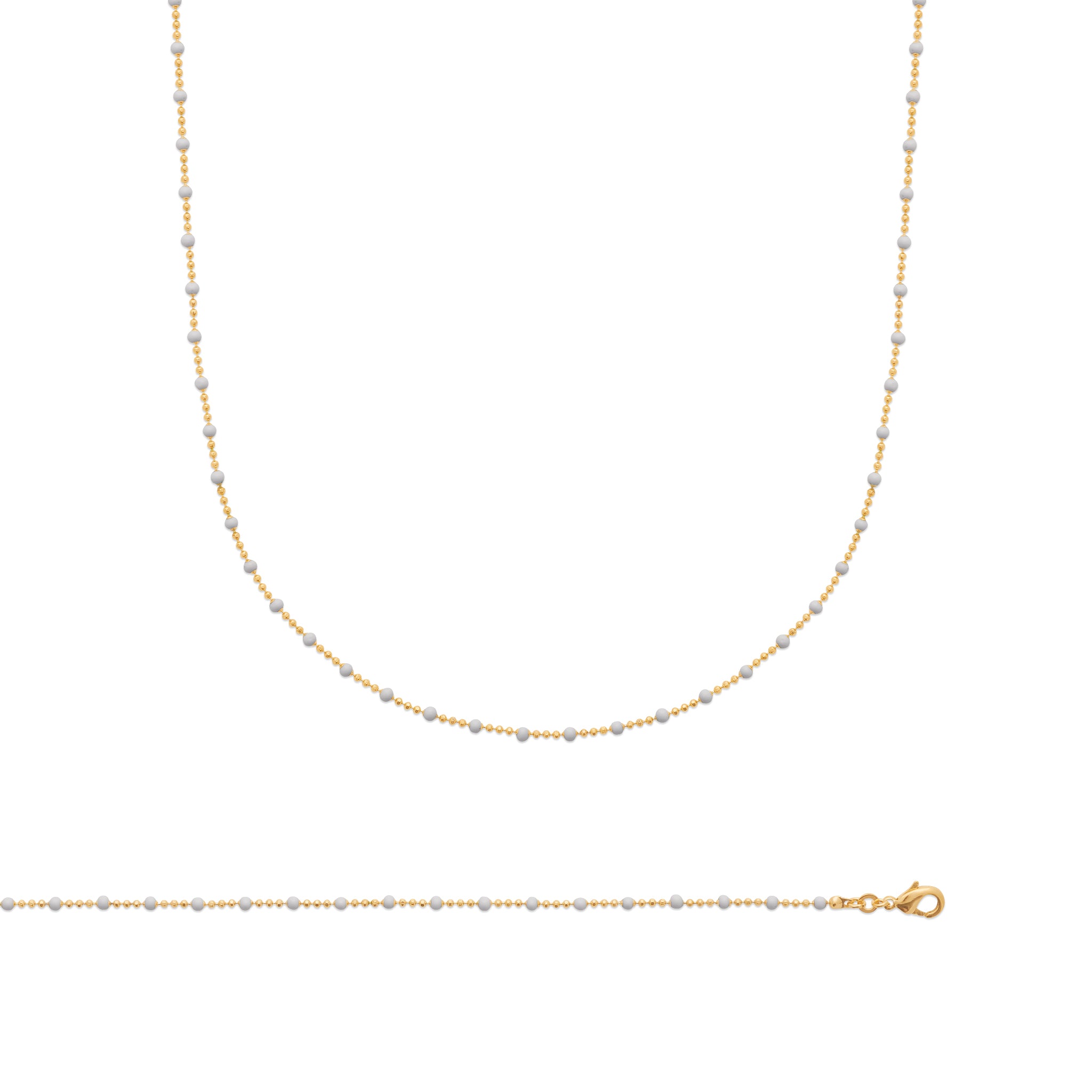 Miyuki - Bracelet perles blanches et Plaqué Or - Yasmeen Jewelry