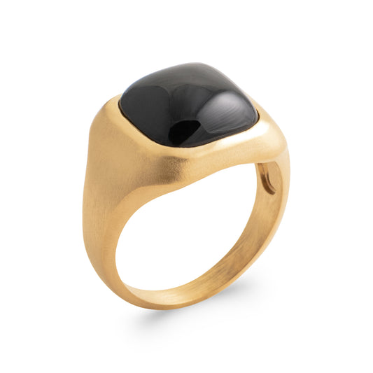 Agathe - Bague en Plaqué Or et Pierre Naturelle - Yasmeen Jewelry