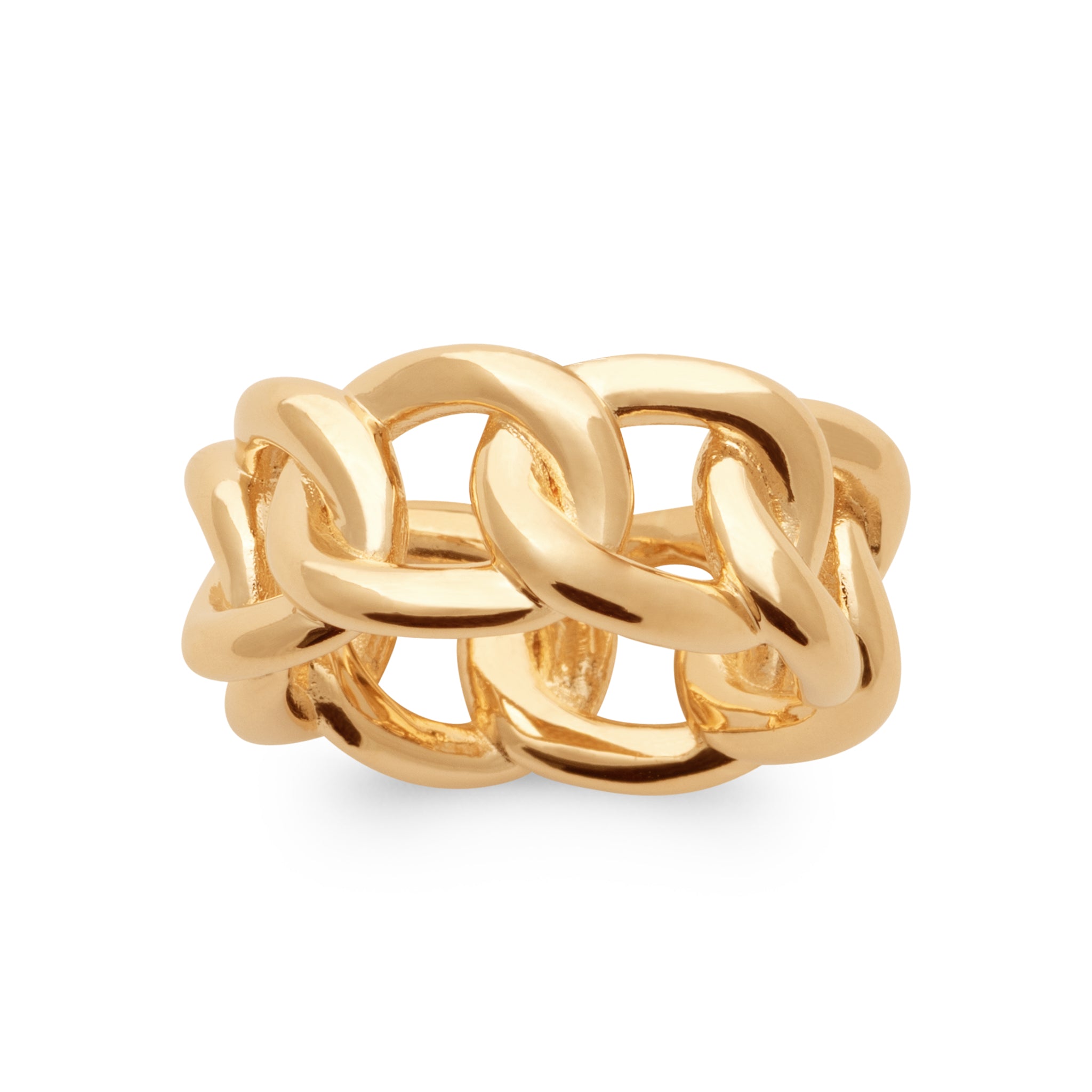 Auriane - Bague maillons en Plaqué Or - Yasmeen Jewelry