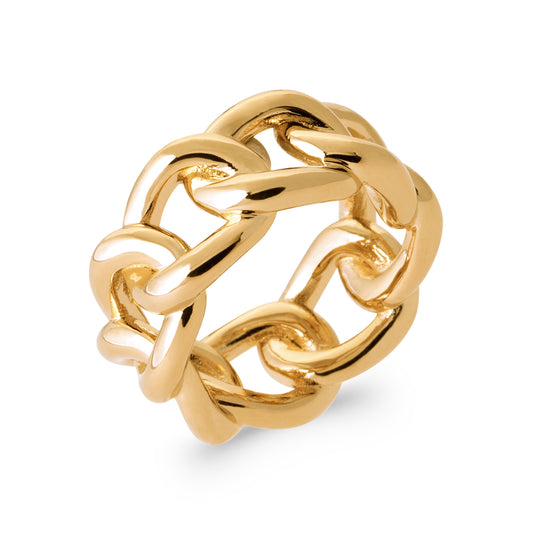 Auriane - Bague maillons en Plaqué Or - Yasmeen Jewelry
