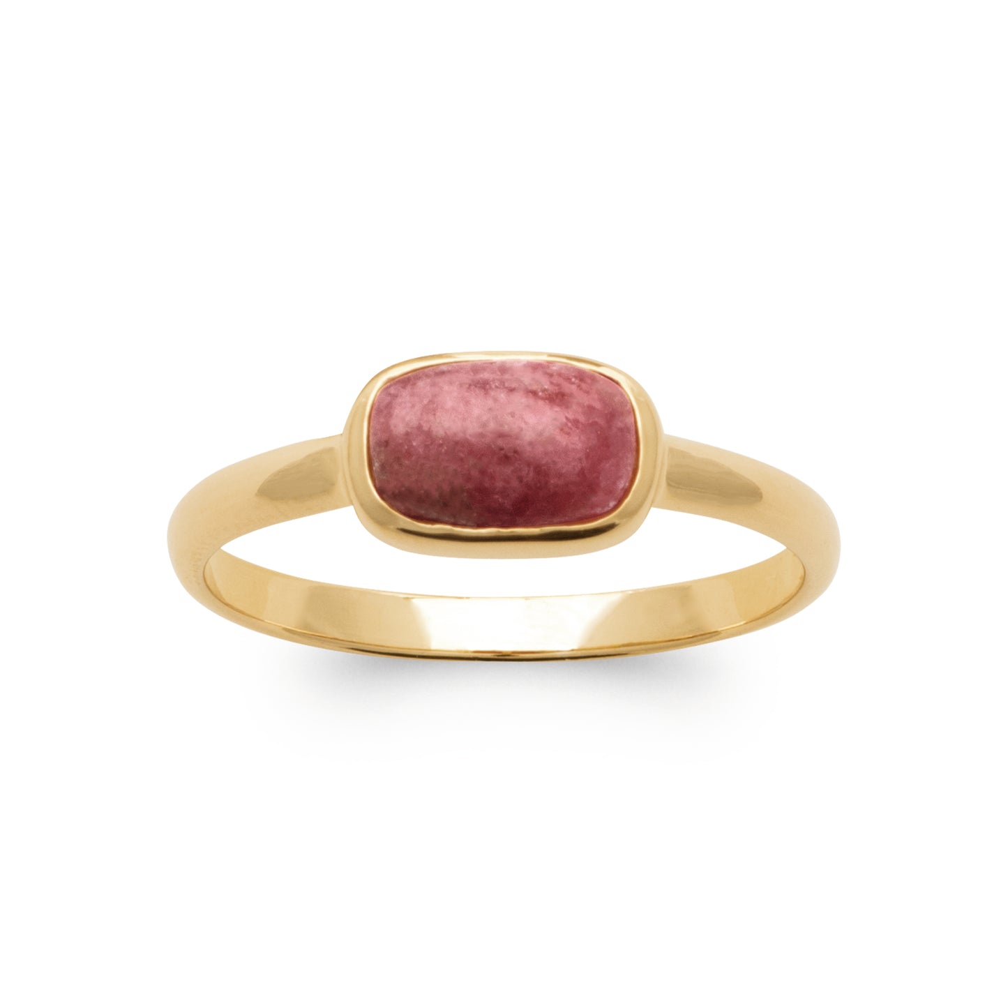 Rachel - Bague en Plaqué Or et Rhodonite - Yasmeen Jewelry