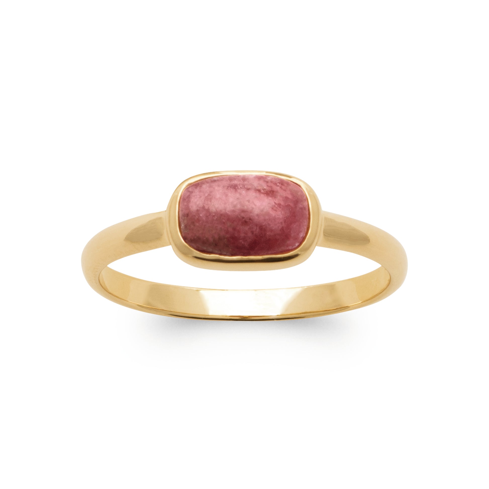 Rachel - Bague en Plaqué Or et Rhodonite - Yasmeen Jewelry