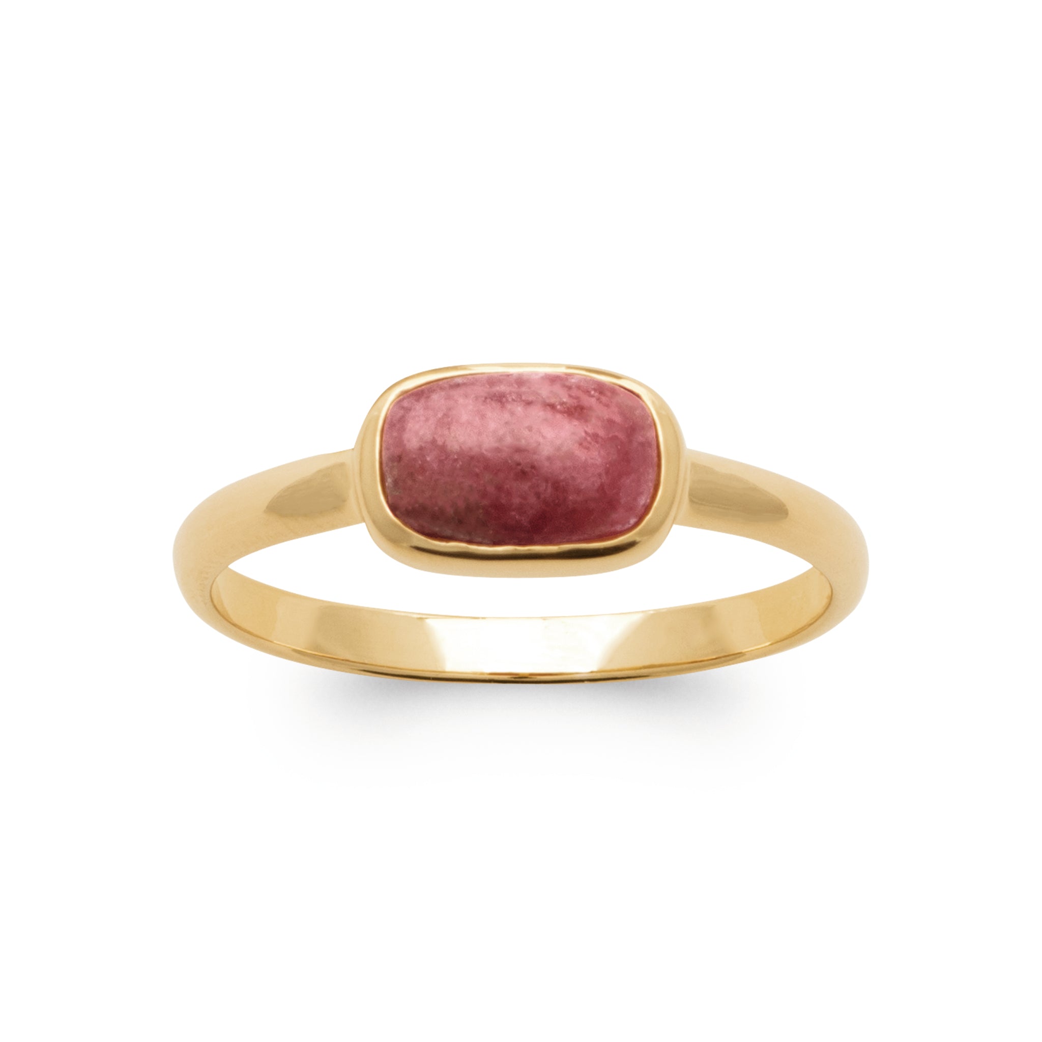 Rachel - Bague en Plaqué Or et Rhodonite - Yasmeen Jewelry