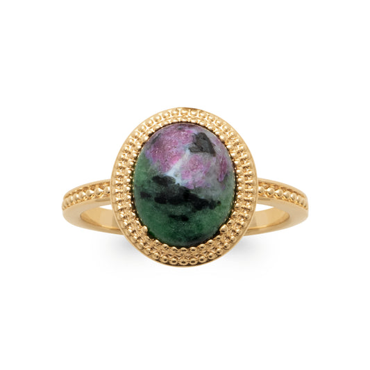 Rubis - Bague en Plaqué Or et Pierre Naturelle - Yasmeen Jewelry