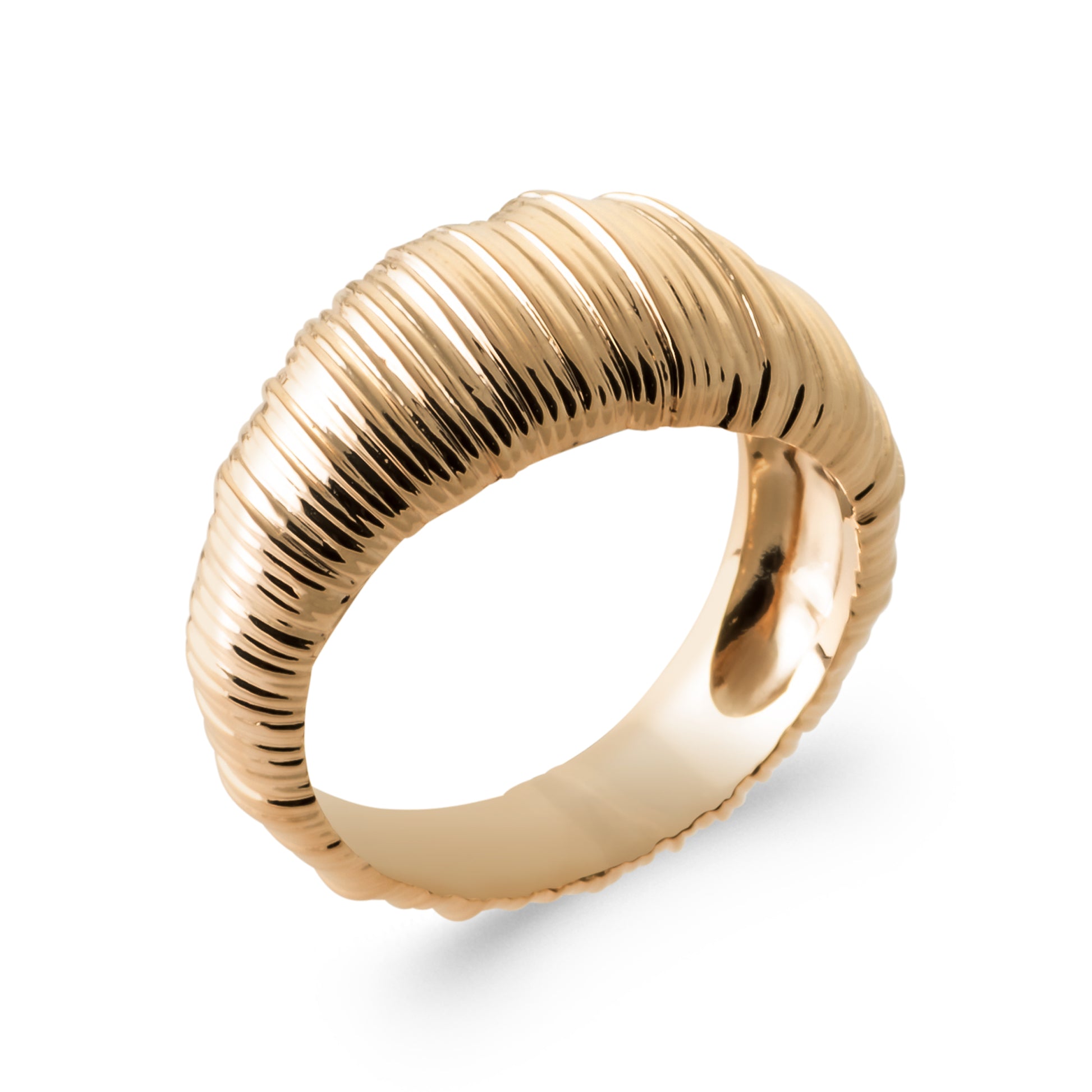 n°3 - Bague torsadée en Plaqué Or - Yasmeen Jewelry