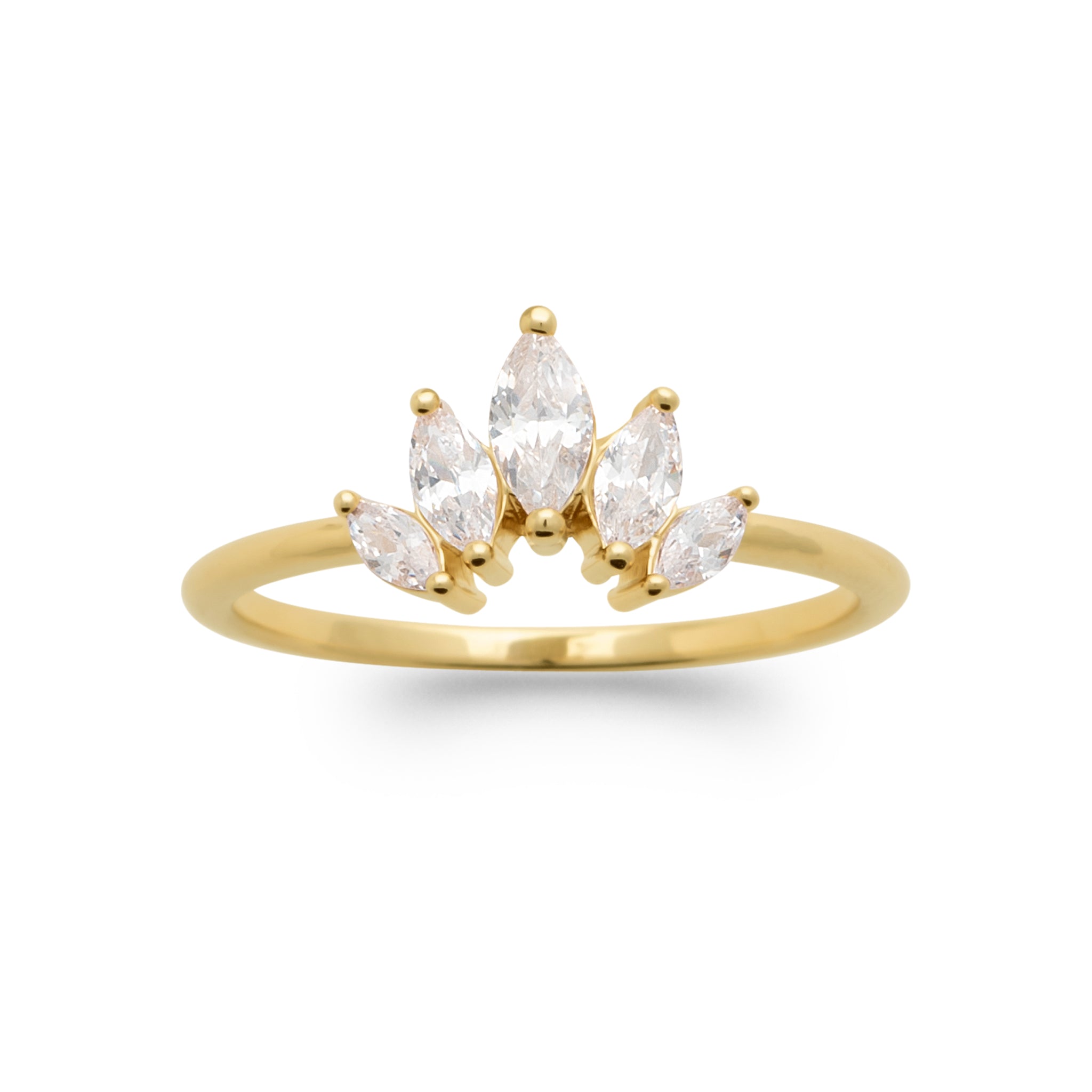 Tiara - Bague en Plaqué Or - Yasmeen Jewelry